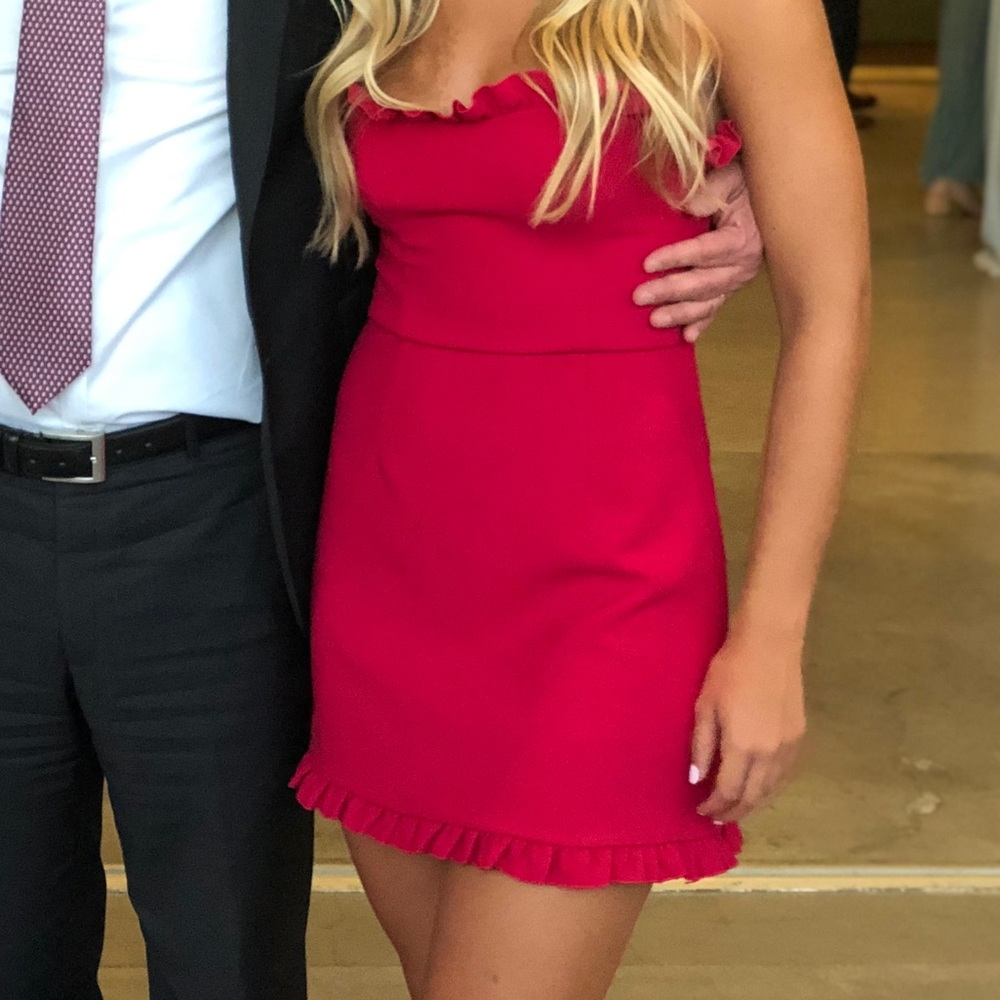 French Connection mini ruffle dress